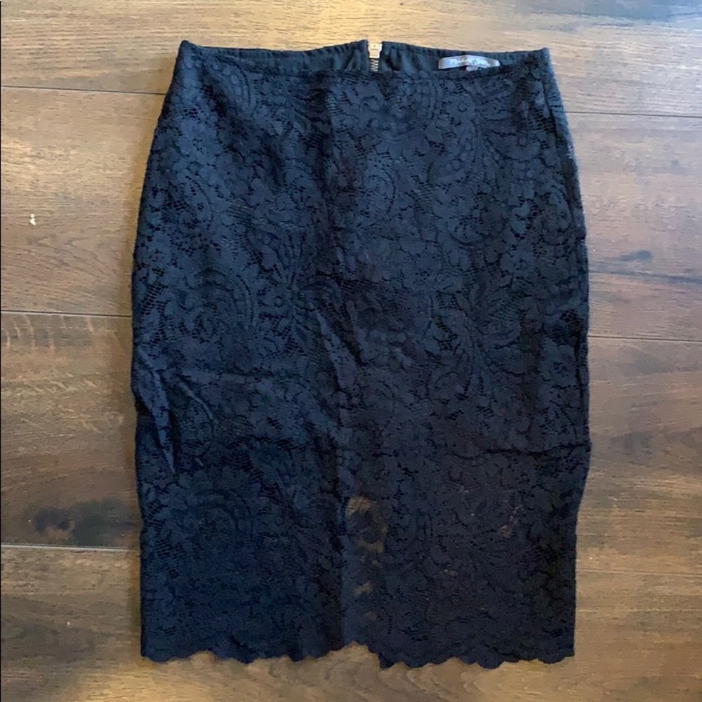 Michael Stars Black Lace Pencil Skirt; Size XS